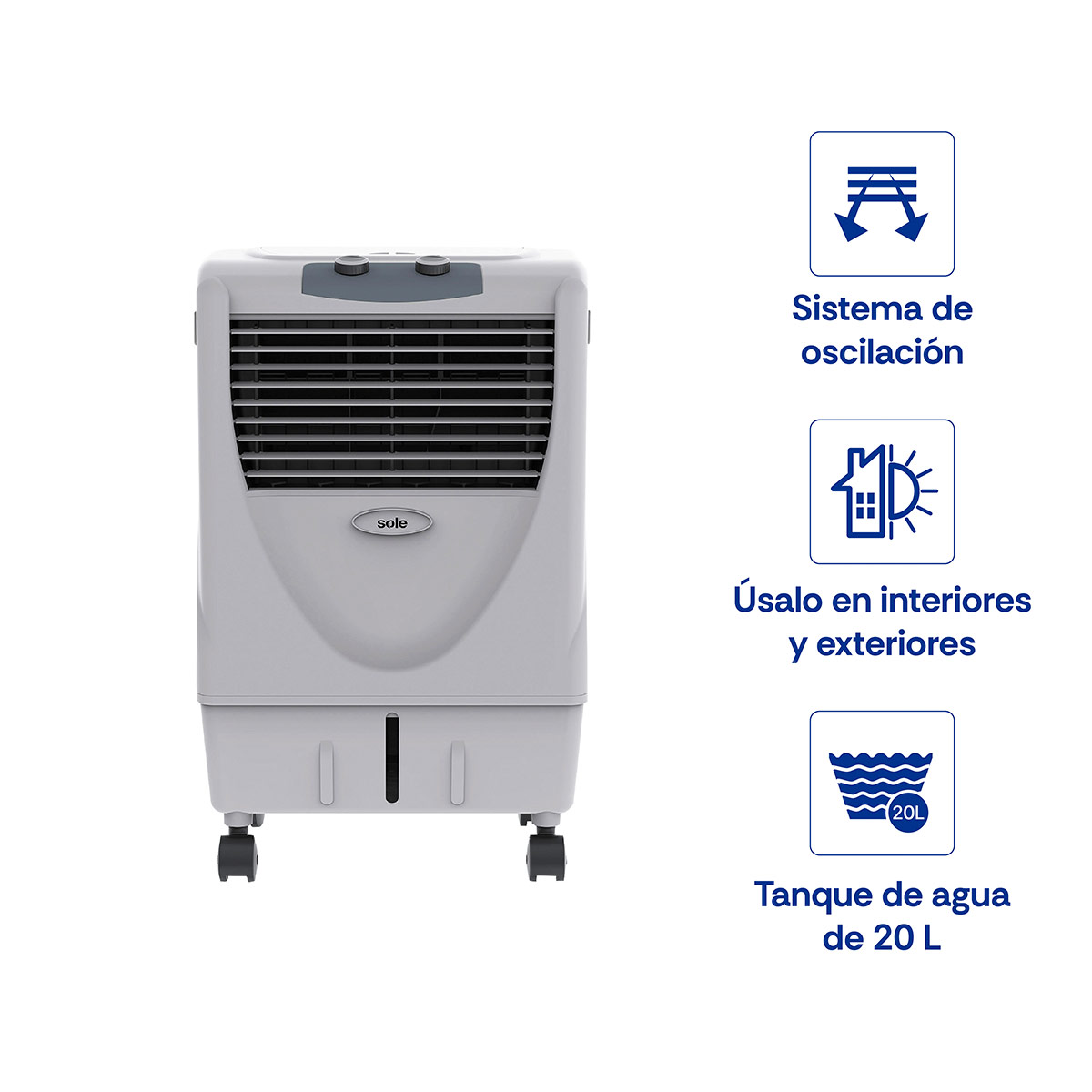 VENTILADOR PORTÁTIL SOLE RAPIFRESCO ULTRA COOL PRO 105W - 1