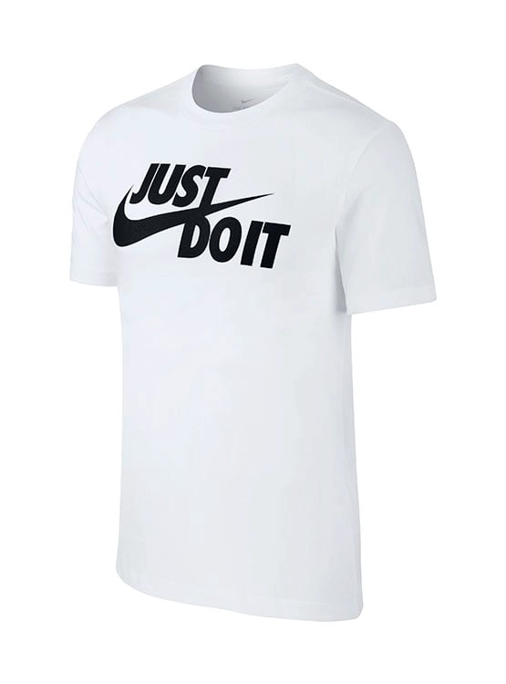 CAMISETA RUNNING ALGODÓN HOMBRE NIKE BLANCO MANGA CORTA M NSW TEE JUST DO IT SWOOSH - 1