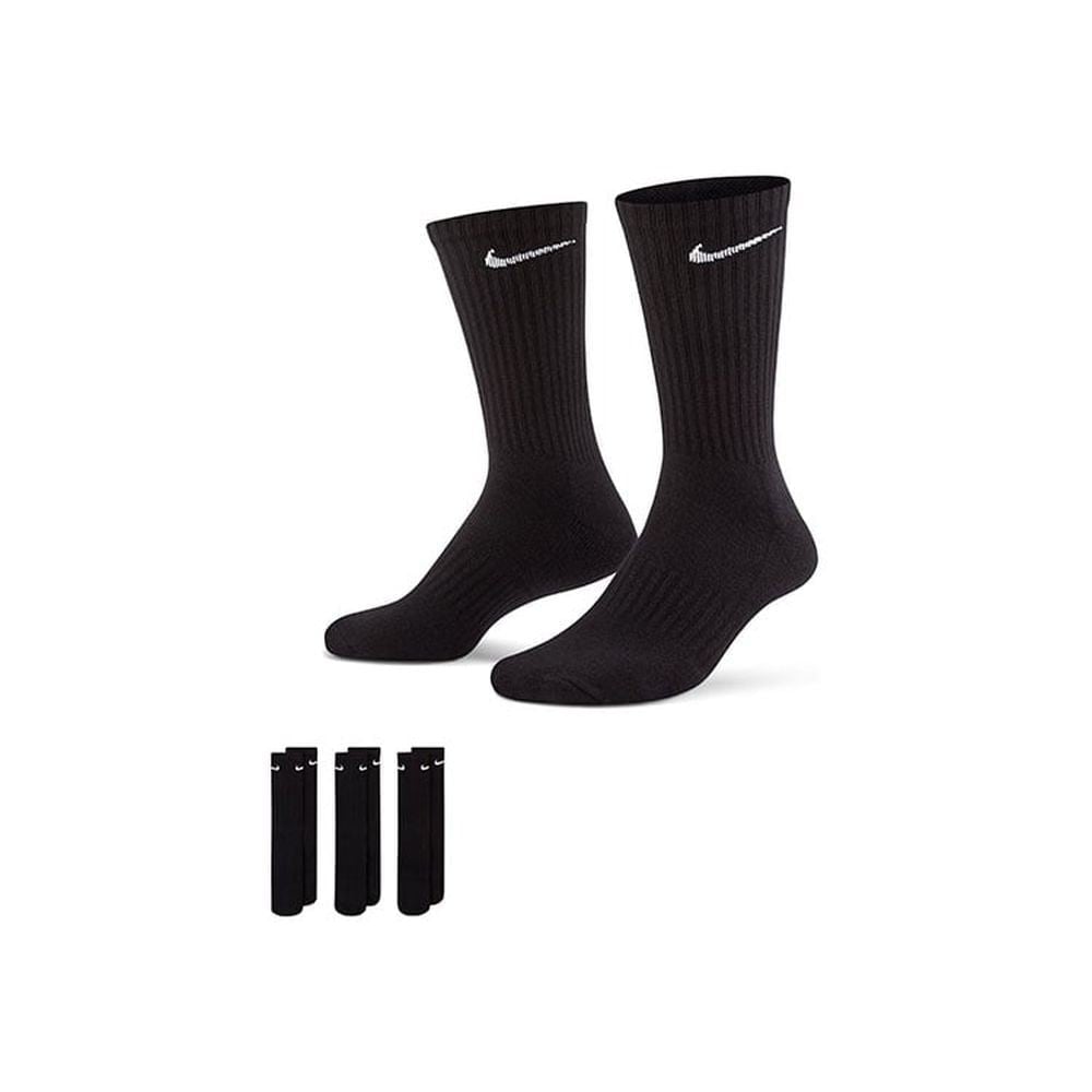 PACK X3 MEDIAS UNISEX NIKE U EVERYDAY CUSH CREW NEGRO - 1