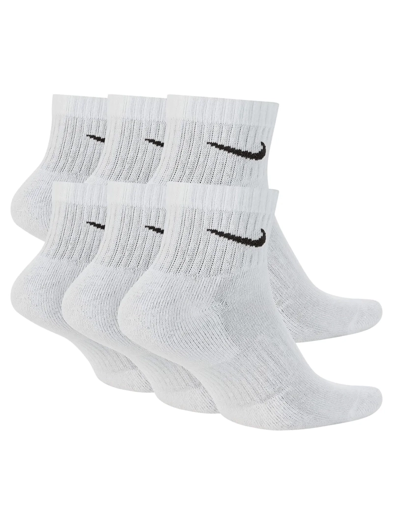 MEDIAS NIKE PACK 6 EVERYDAY CUSH ANKLE BLANCO - 2