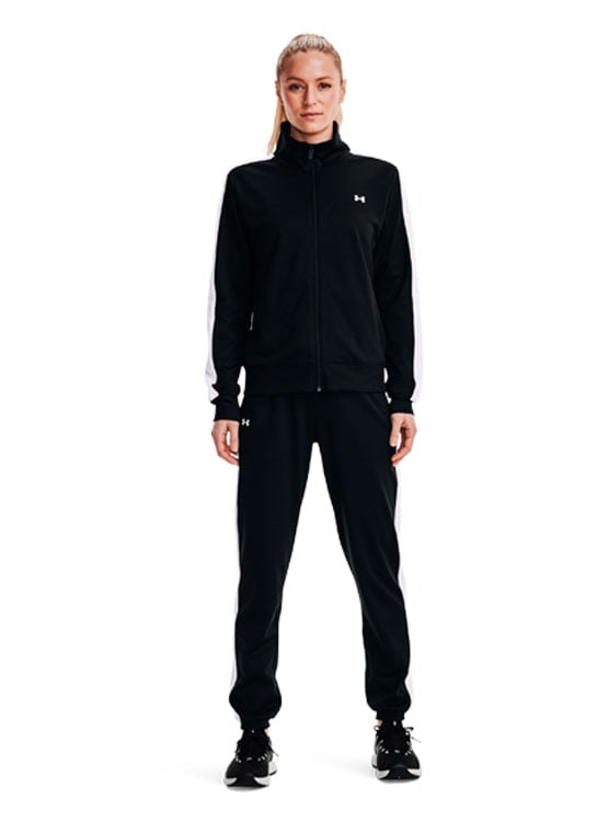 BUZO CONJUNTO MUJER UNDER ARMOUR DEPORTIVO TRICOT TRACKSU NEGRO - 1