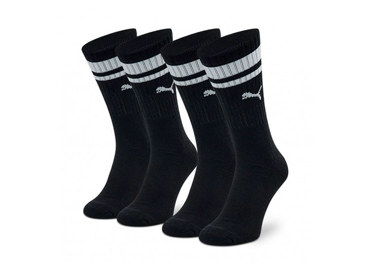 MEDIAS DEPORTIVAS UNISEX PUMA CREW HERITAGE STRIPE ALGODÓN NEGRO - 2 PACK - 1
