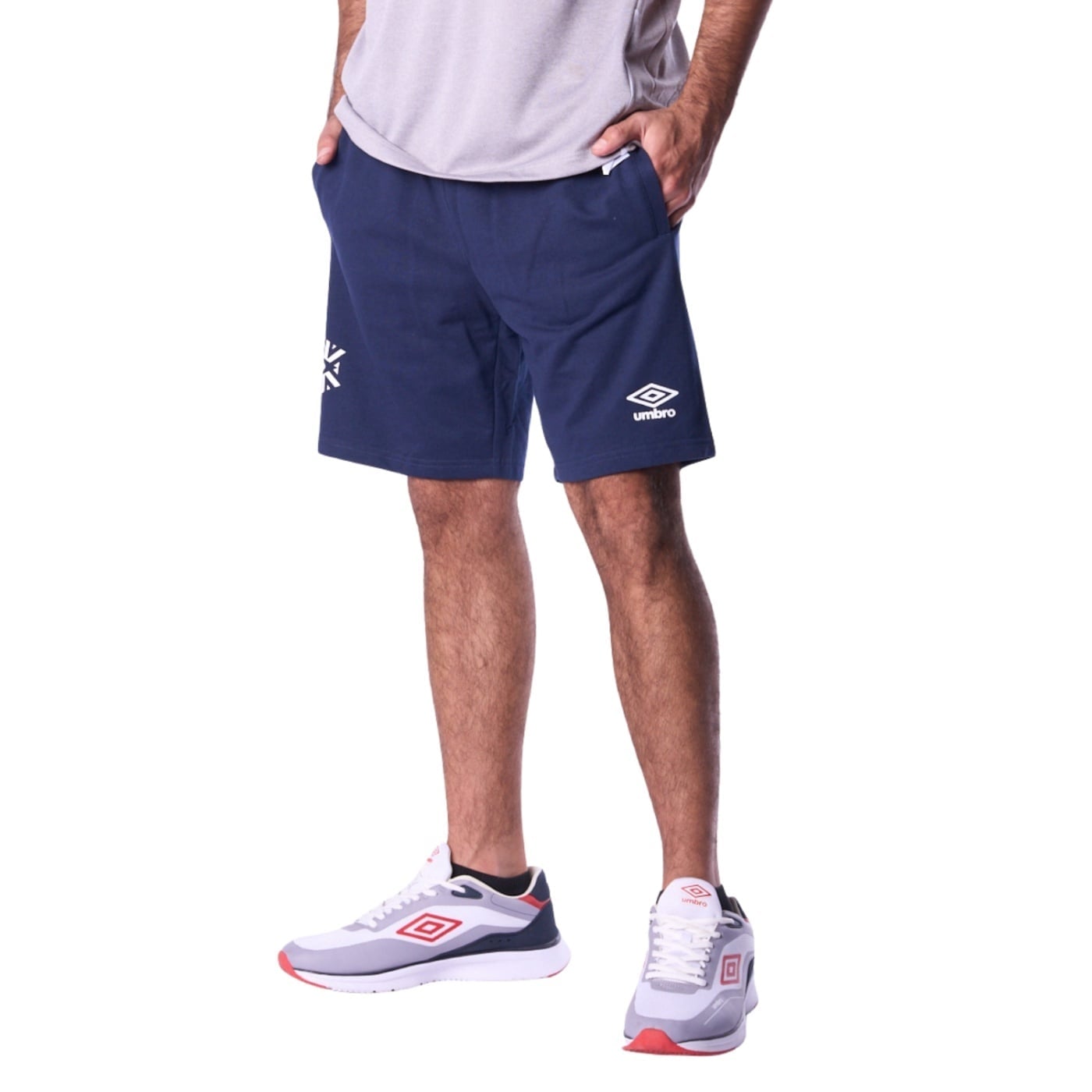 SHORT FÚTBOL HOMBRE UMBRO EBLSPV2305-Y70 ESSENTIAL ALGODÓN AZUL - 1