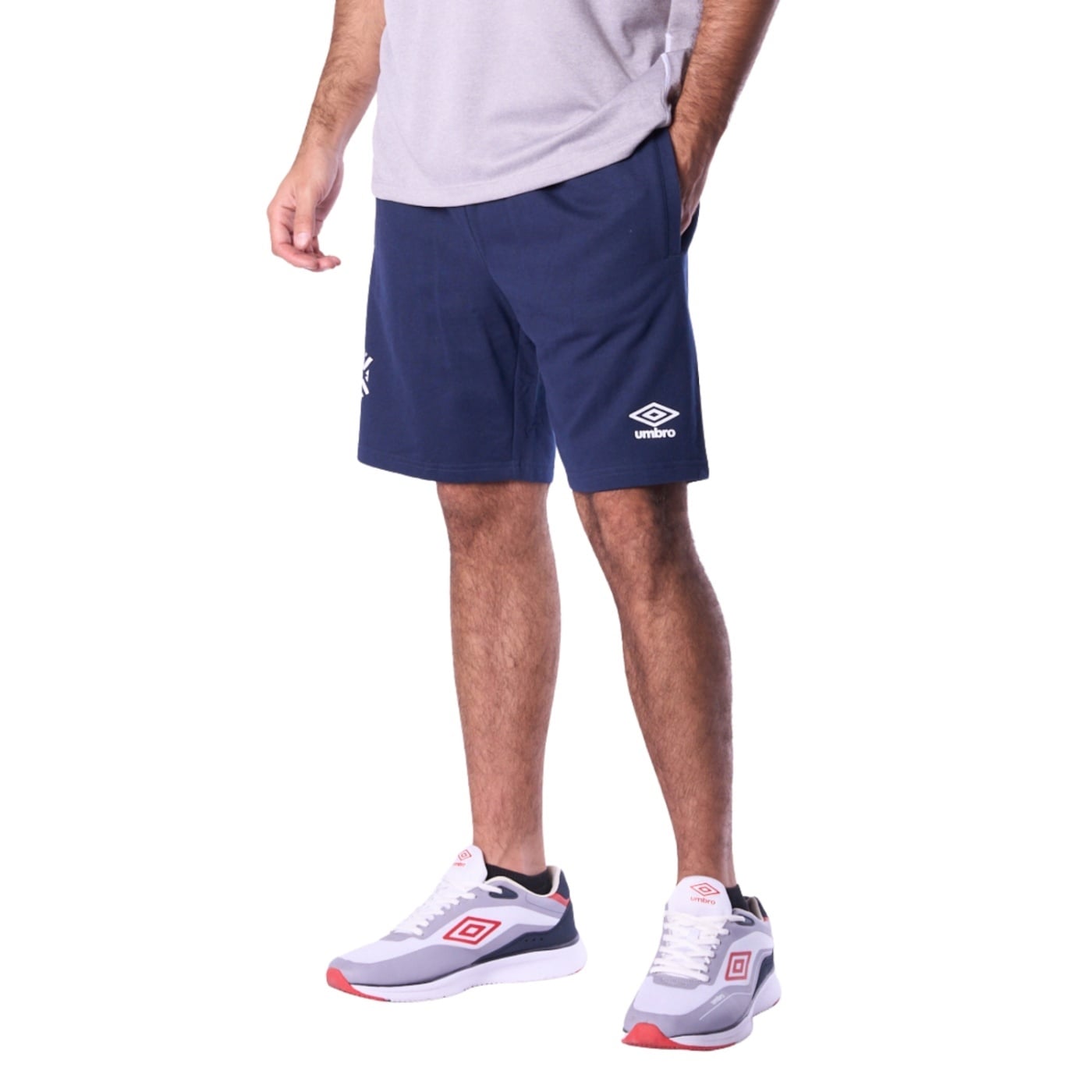 SHORT FÚTBOL HOMBRE UMBRO EBLSPV2305-Y70 ESSENTIAL ALGODÓN AZUL - 3