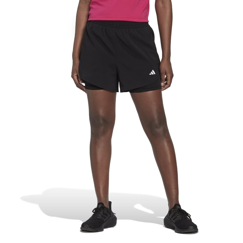 SHORTS ENTRENAMIENTO MUJER ADIDAS AEROREADY MINIMAL DOS EN UNO - 1