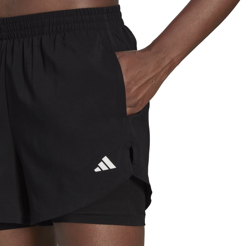 SHORTS ENTRENAMIENTO MUJER ADIDAS AEROREADY MINIMAL DOS EN UNO - 3