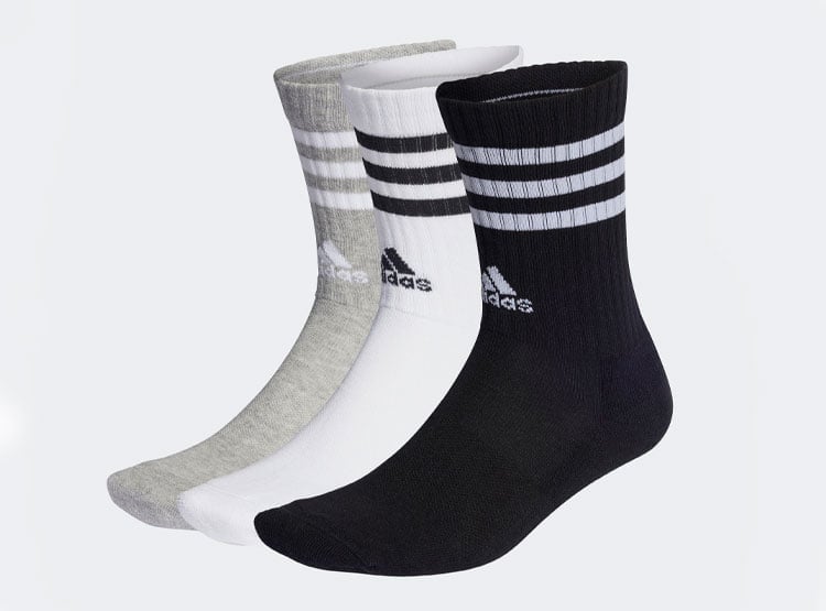 MEDIAS DEPORTIVAS UNISEX ADIDAS 3-STRIPES CUSHIONED 3 PACK - 1