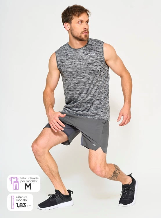 SHORT DEPORTIVO HOMBRE REVUP HAVE GRIS - 1