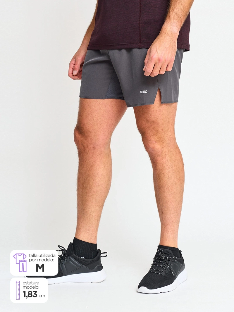 SHORT DEPORTIVO HOMBRE REVUP GATO GRIS - 1