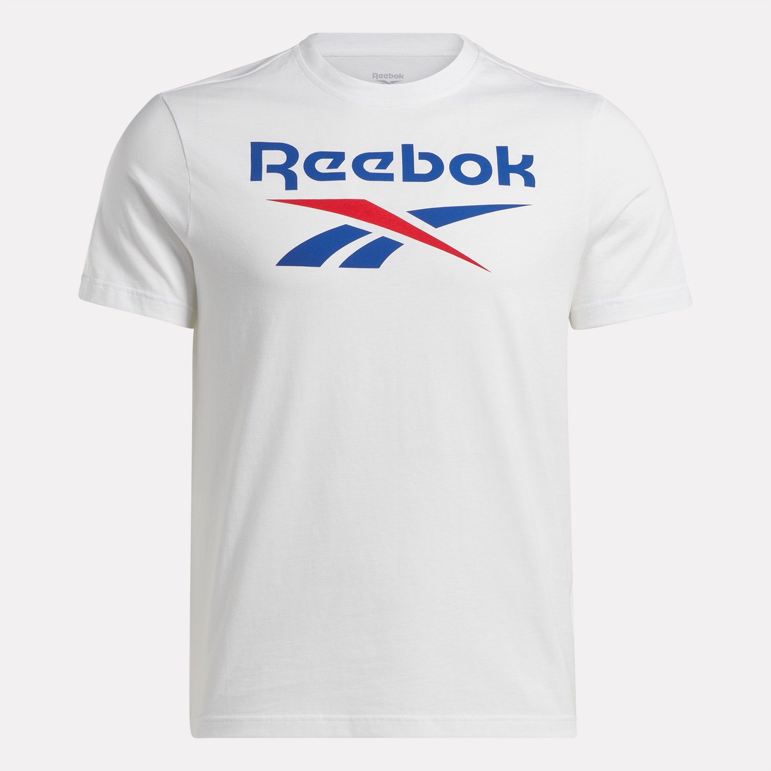 POLO DEPORTIVO HOMBRE REEBOK MANGA CORTA IDENTITY STACKED LOGO 100071175 ALGODÓN BLANCO - 4