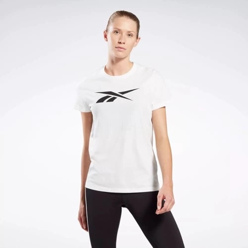POLO DEPORTIVO MUJER REEBOK VECTOR GRAPHIC TEE ALGODÓN BLANCO - 1