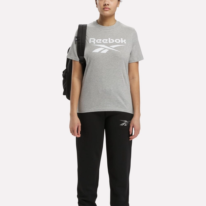 POLO DEPORTIVO MUJER REEBOK IDENTITY BIG LOGO TEE 100034852 ALGODÓN GRIS - 1