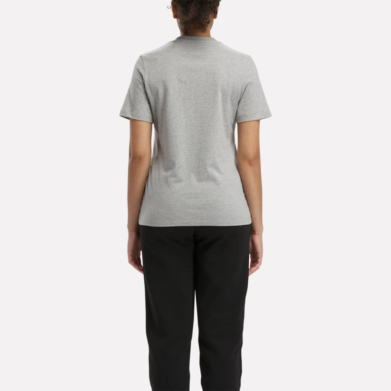 POLO DEPORTIVO MUJER REEBOK IDENTITY BIG LOGO TEE 100034852 ALGODÓN GRIS - 3