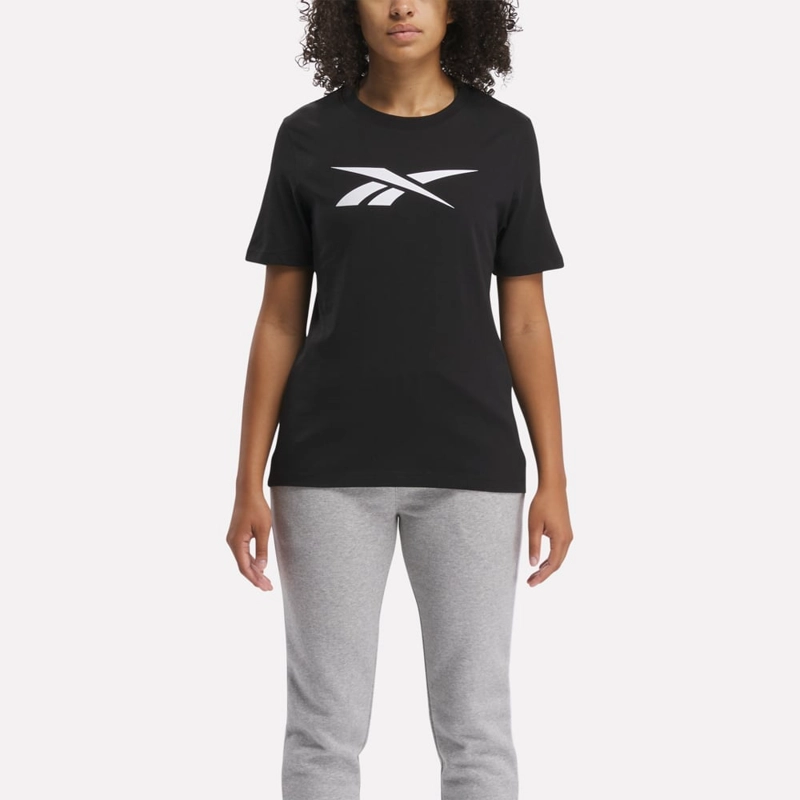POLO DEPORTIVO MUJER REEBOK VECTOR GRAPHIC TEE 100073066 ALGODÓN NEGRO - 1
