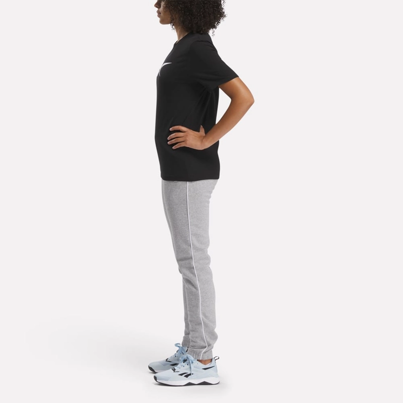 POLO DEPORTIVO MUJER REEBOK VECTOR GRAPHIC TEE 100073066 ALGODÓN NEGRO - 2