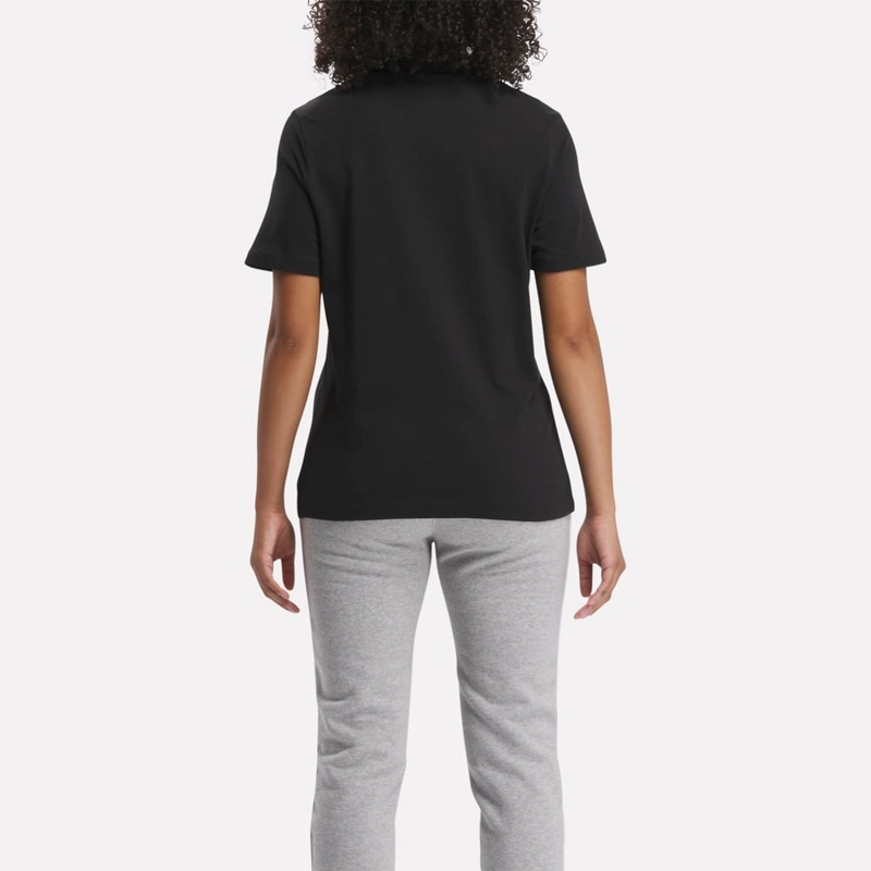 POLO DEPORTIVO MUJER REEBOK VECTOR GRAPHIC TEE 100073066 ALGODÓN NEGRO - 3
