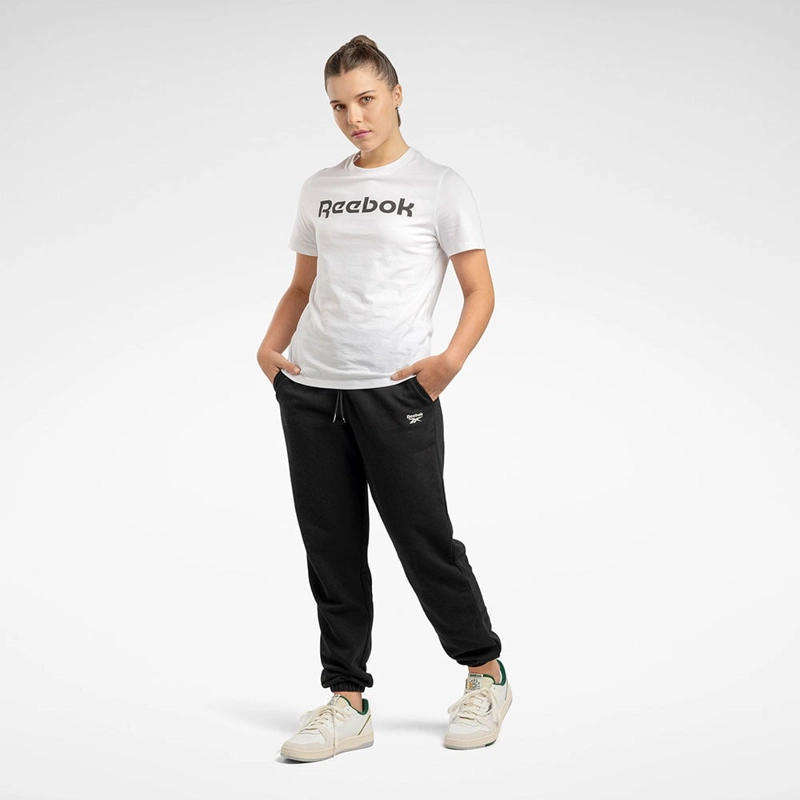 PANTALÓN RUNNING MUJER REEBOK 100071691 ID FRENCH TERRY ALGODÓN NEGRO - 1