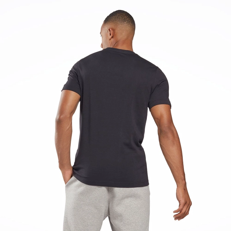 POLO DEPORTIVO HOMBRE REEBOK IDENTITY VECTOR T-SHIRT 100052762 ALGODÓN NEGRO - 2