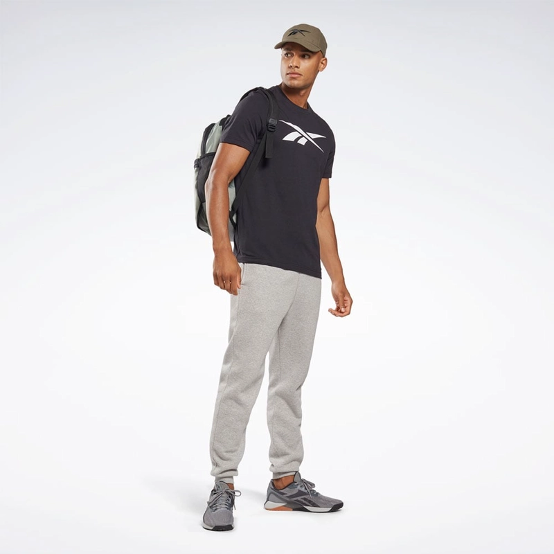 POLO DEPORTIVO HOMBRE REEBOK IDENTITY VECTOR T-SHIRT 100052762 ALGODÓN NEGRO - 3