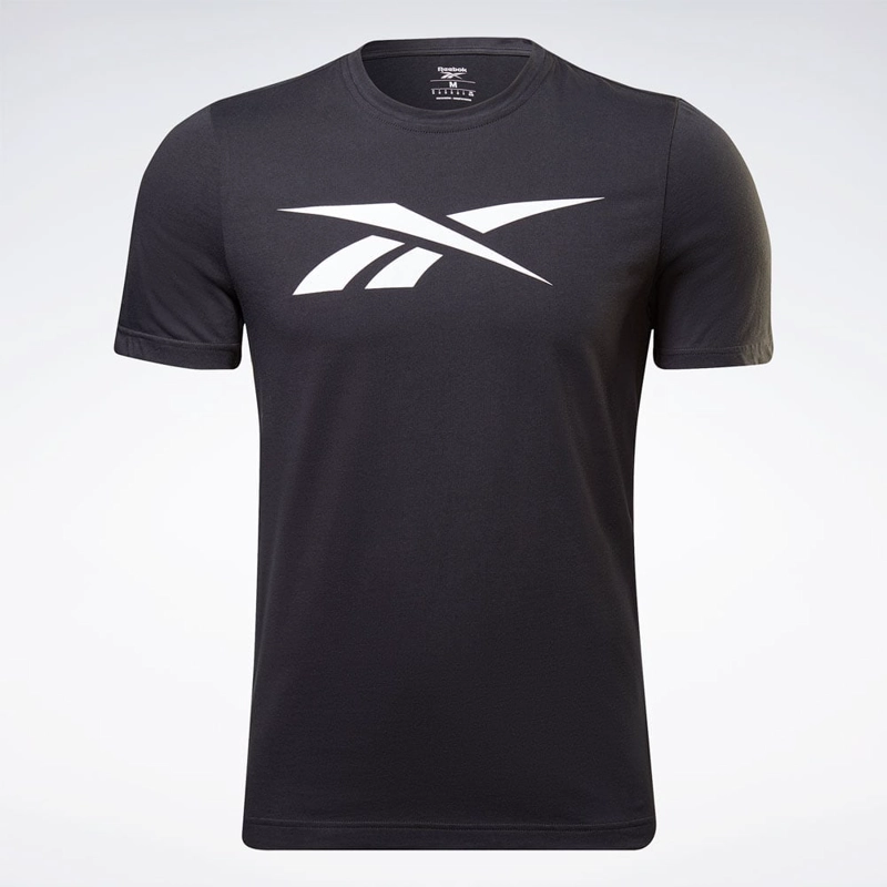 POLO DEPORTIVO HOMBRE REEBOK IDENTITY VECTOR T-SHIRT 100052762 ALGODÓN NEGRO - 4