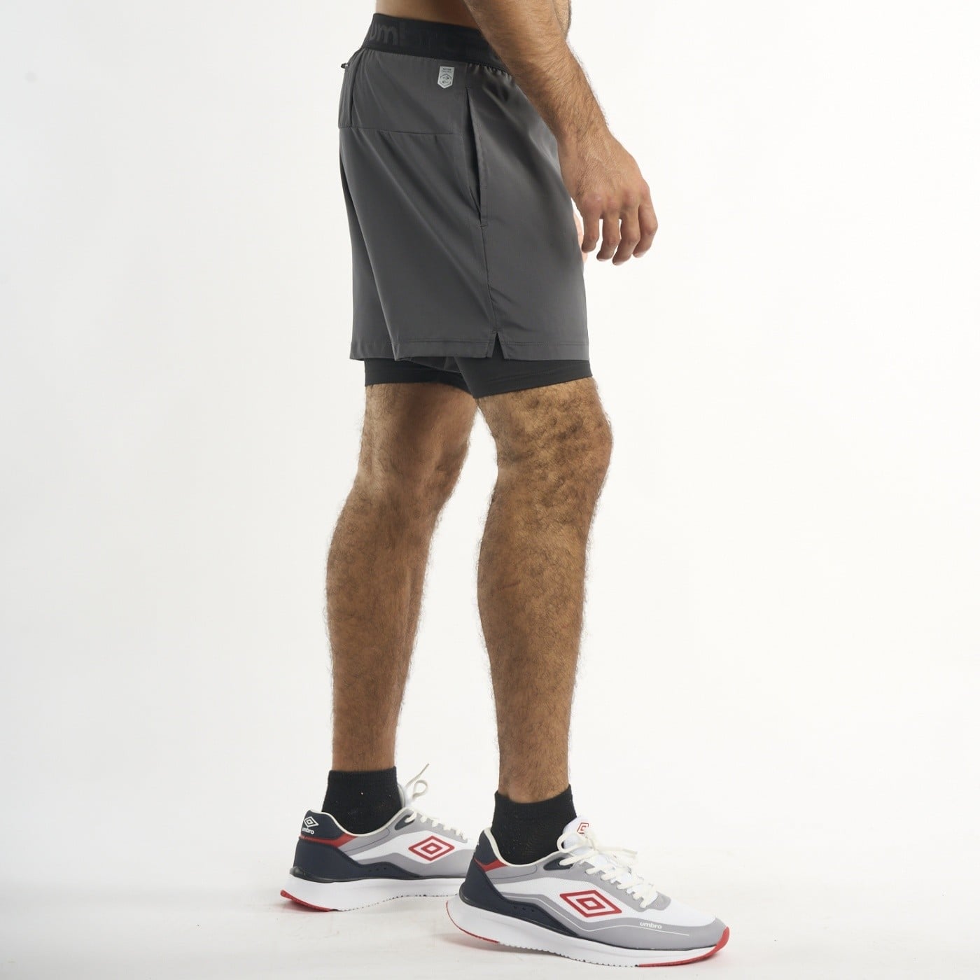 SHORT FÚTBOL HOMBRE UMBRO 55382U-R97 CARBÓN - 3