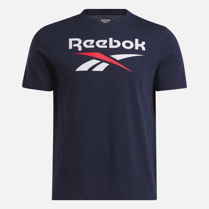 POLO DEPORTIVO HOMBRE REEBOK ALGODÓN AZUL - 1
