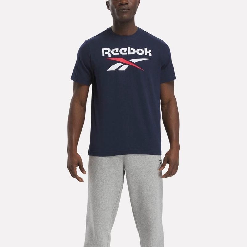POLO DEPORTIVO HOMBRE REEBOK ALGODÓN AZUL - 2