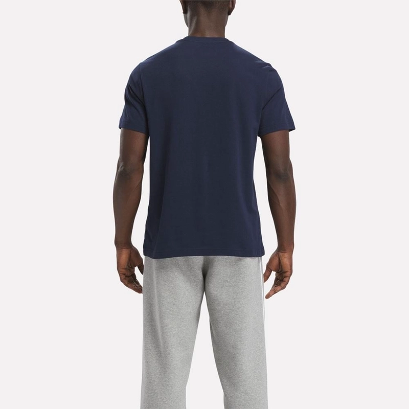 POLO DEPORTIVO HOMBRE REEBOK ALGODÓN AZUL - 5