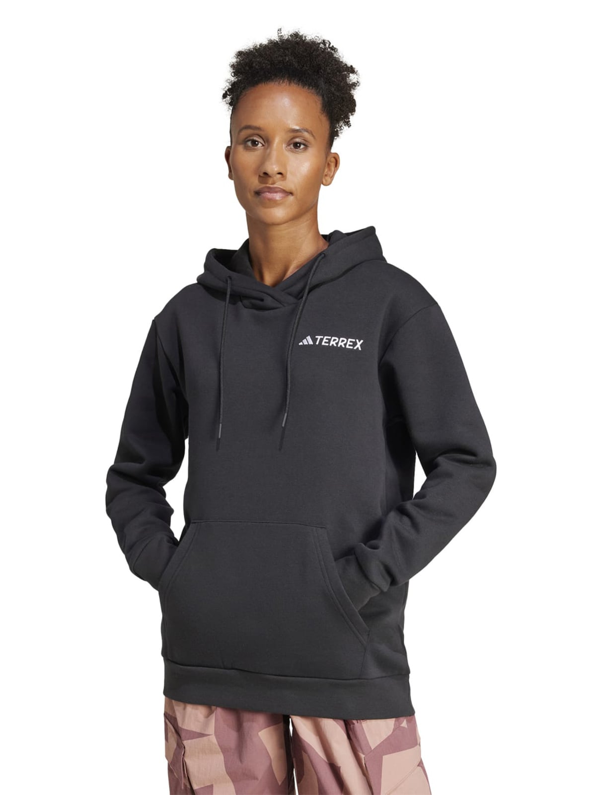 POLO TREKKING Y MONTAÑISMO MUJER ADIDAS SUDADERA SENDERISMO TERREX IZ3342 ALGODÓN NEGRO - 1