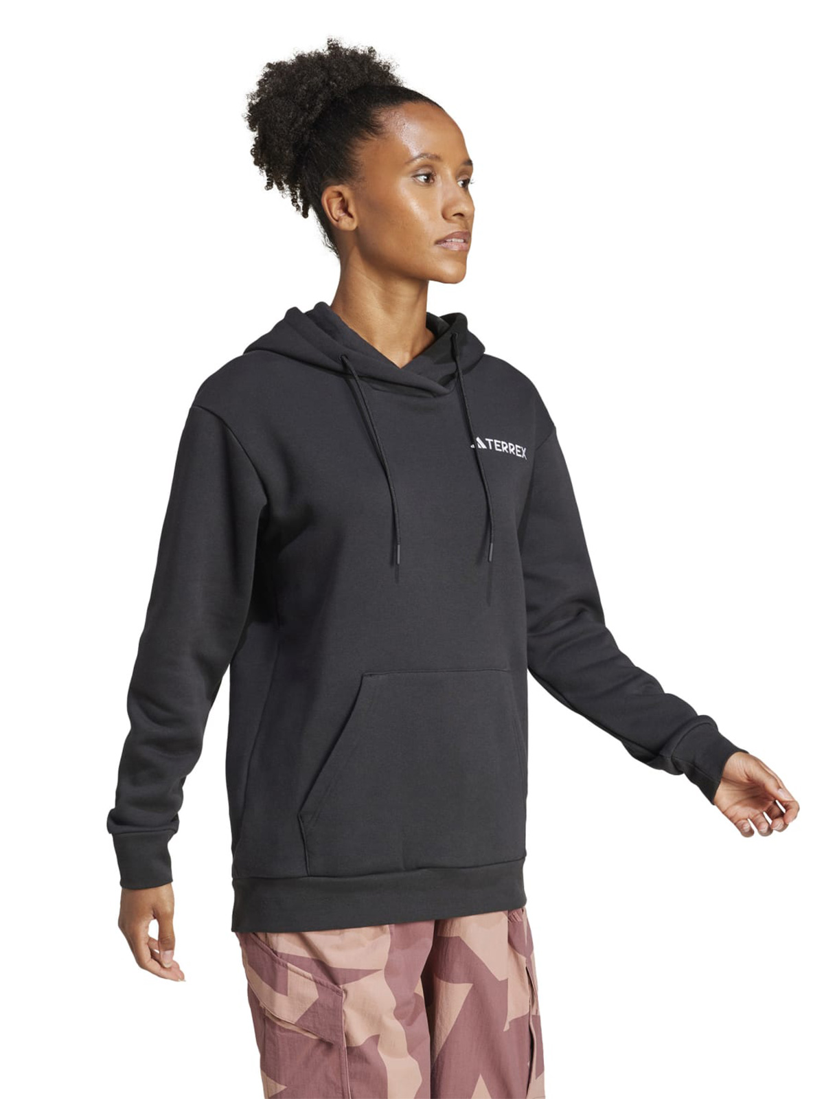 POLO TREKKING Y MONTAÑISMO MUJER ADIDAS SUDADERA SENDERISMO TERREX IZ3342 ALGODÓN NEGRO - 2