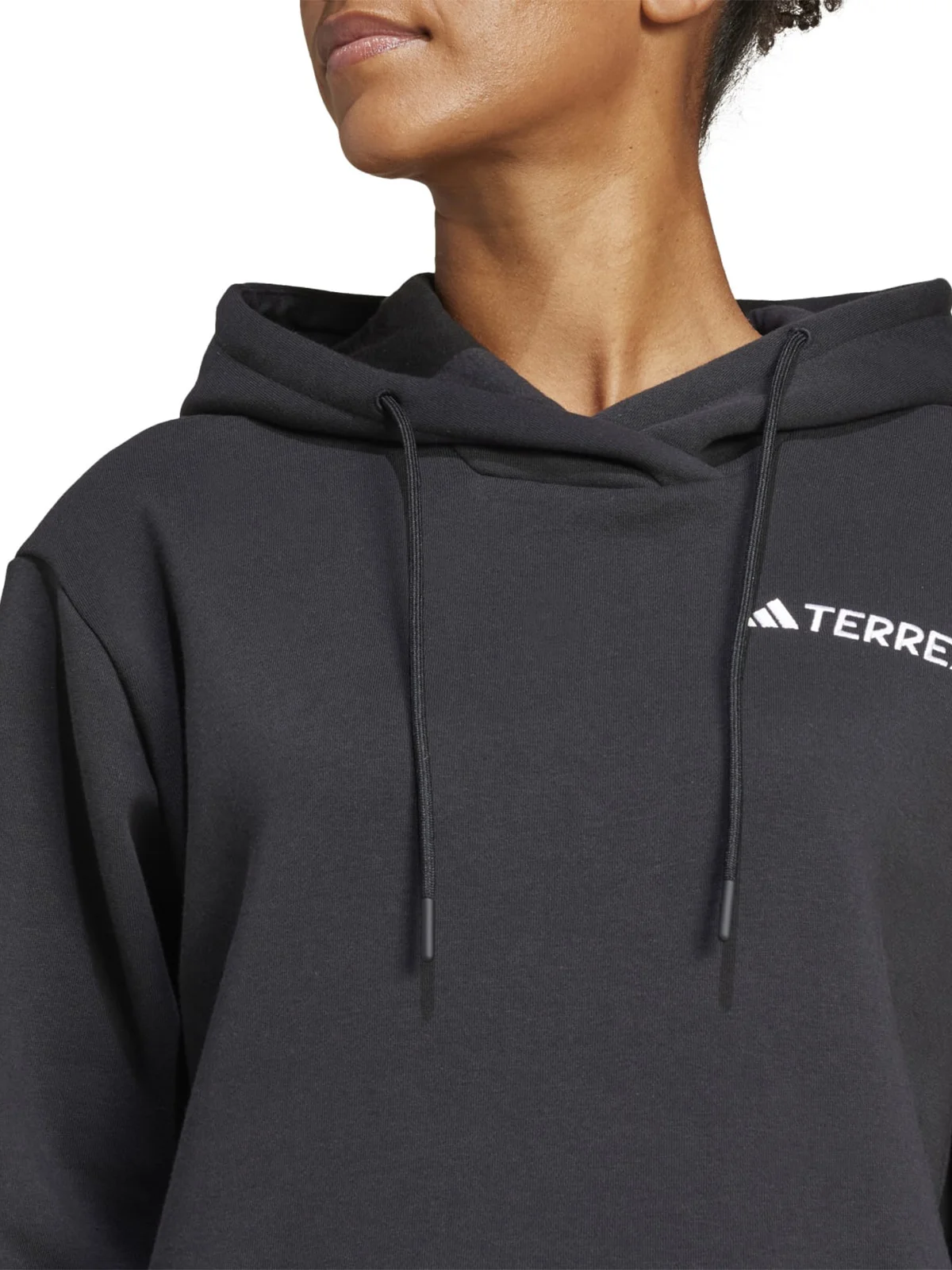 POLO TREKKING Y MONTAÑISMO MUJER ADIDAS SUDADERA SENDERISMO TERREX IZ3342 ALGODÓN NEGRO - 4