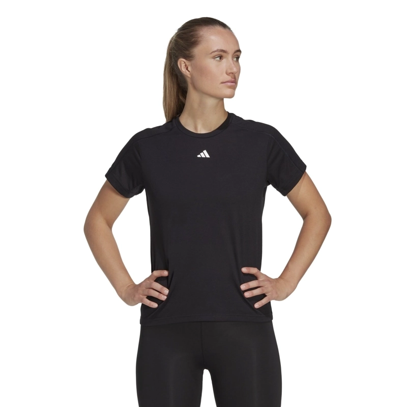POLO DEPORTIVO MUJER ADIDAS AEROREADY TRAIN ESSENTIALS MINIMAL BRANDING NEGRO - 1