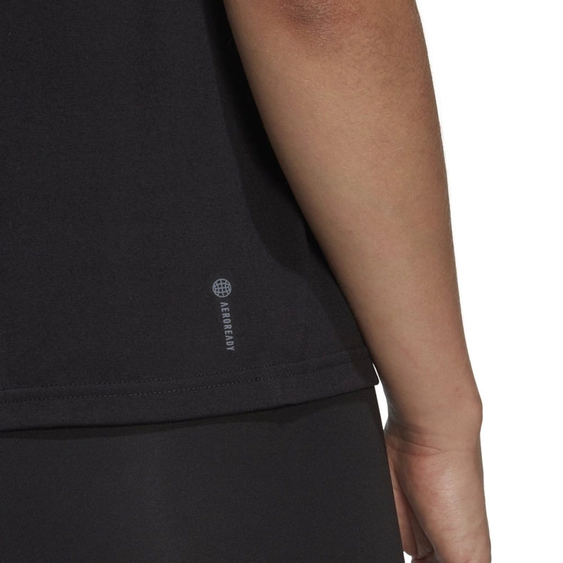 POLO DEPORTIVO MUJER ADIDAS AEROREADY TRAIN ESSENTIALS MINIMAL BRANDING NEGRO - 4