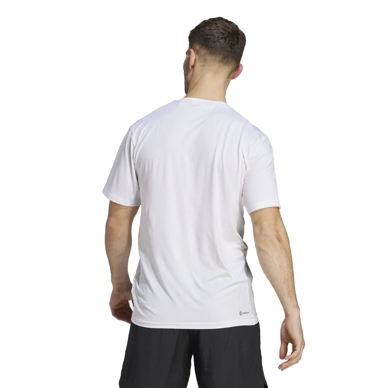 POLO DEPORTIVO HOMBRE ADIDAS TRAIN ESSENTIALS ELÁSTICO BLANCO - 2