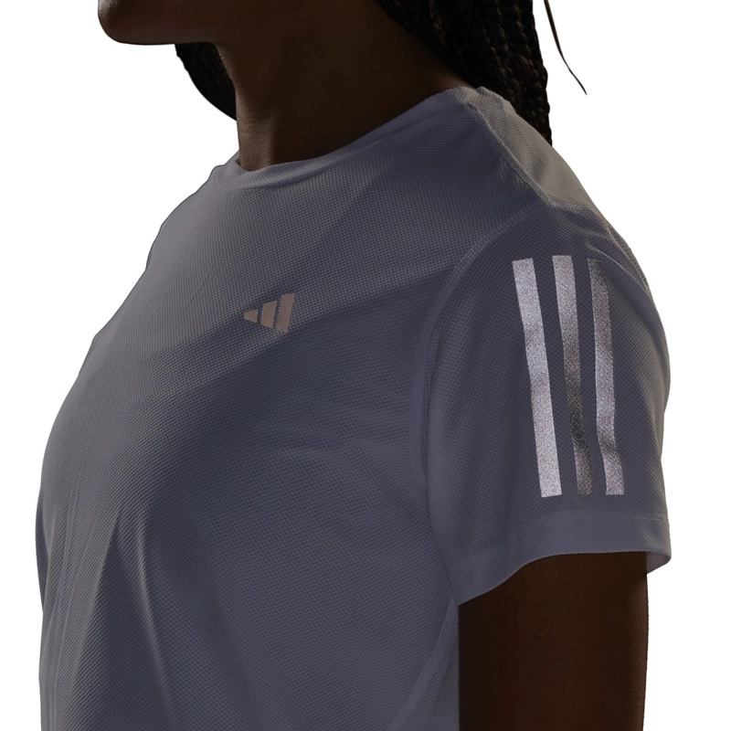 POLO RUNNING MUJER ADIDAS IK7442 CASUAL GRAPHICS BLANCO - 4