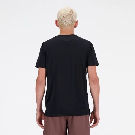 POLO DEPORTIVO HOMBRE NEW BALANCE MT41222BK MANGA CORTA TEES SPORT ESSENTIALS NEGRO - 2