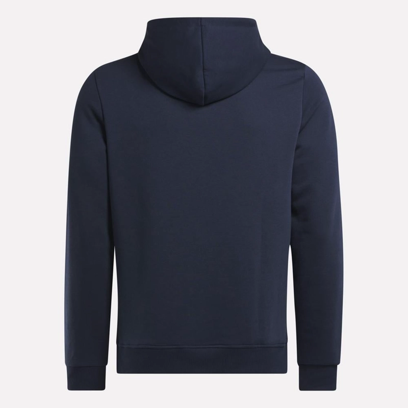 POLERA HOMBRE REEBOK 100050291 IDENTITY BIG LOGO FLEECE HOODIE ALGODÓN AZUL - 6