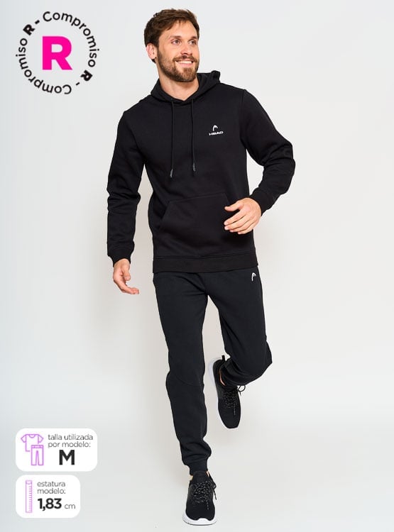 POLERÓN DEPORTIVO HOMBRE HEAD LOGITO CANGURO - 1