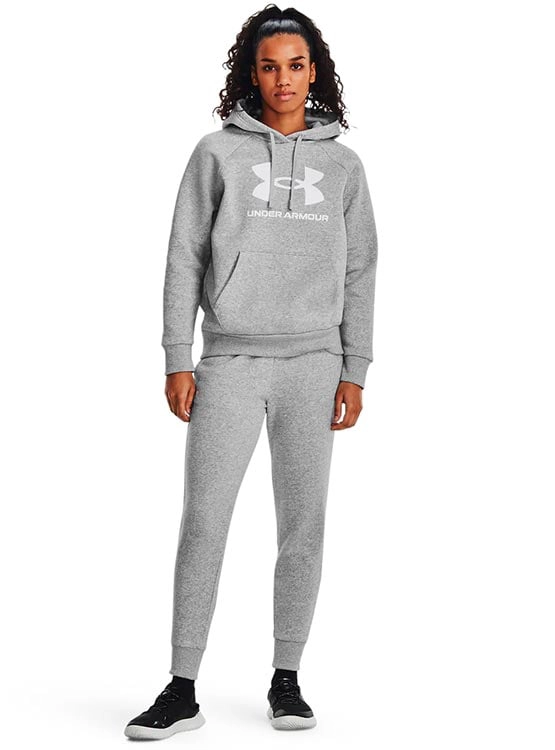 POLERA DEPORTIVA ALGODÓN MUJER UNDER ARMOUR RIVAL FLEECE GRIS - 6