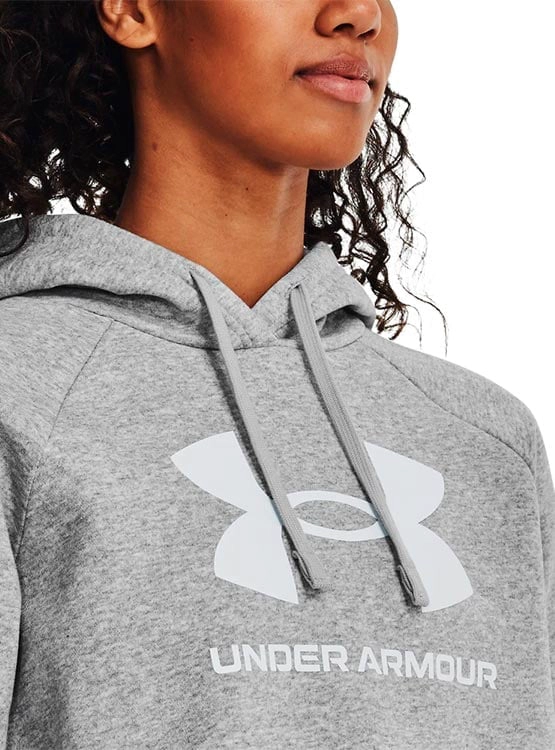 POLERA DEPORTIVA ALGODÓN MUJER UNDER ARMOUR RIVAL FLEECE GRIS - 3