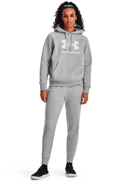POLERA DEPORTIVA ALGODÓN MUJER UNDER ARMOUR RIVAL FLEECE GRIS - 6