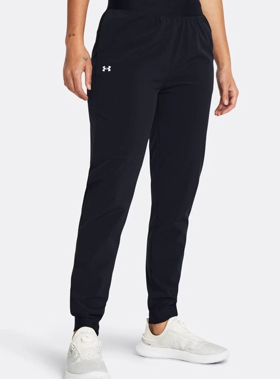 PANTALÓN DE BUZO MUJER UNDER ARMOUR HIGH RISE WOVEN NEGRO - 2