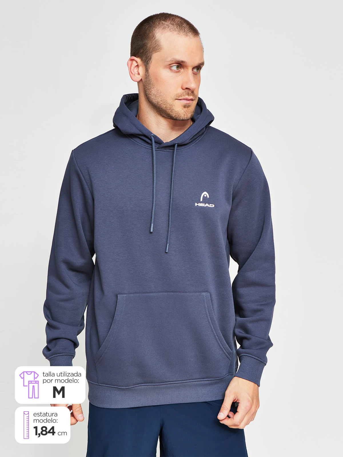 POLERÓN DEPORTIVO HOMBRE HEAD LOGITO CANGURO - 1