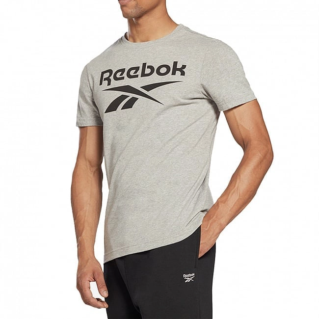 POLO DEPORTIVO HOMBRE REEBOK IDENTITY STACKED LOGO T-SHIRT 100071173 GRIS - 1