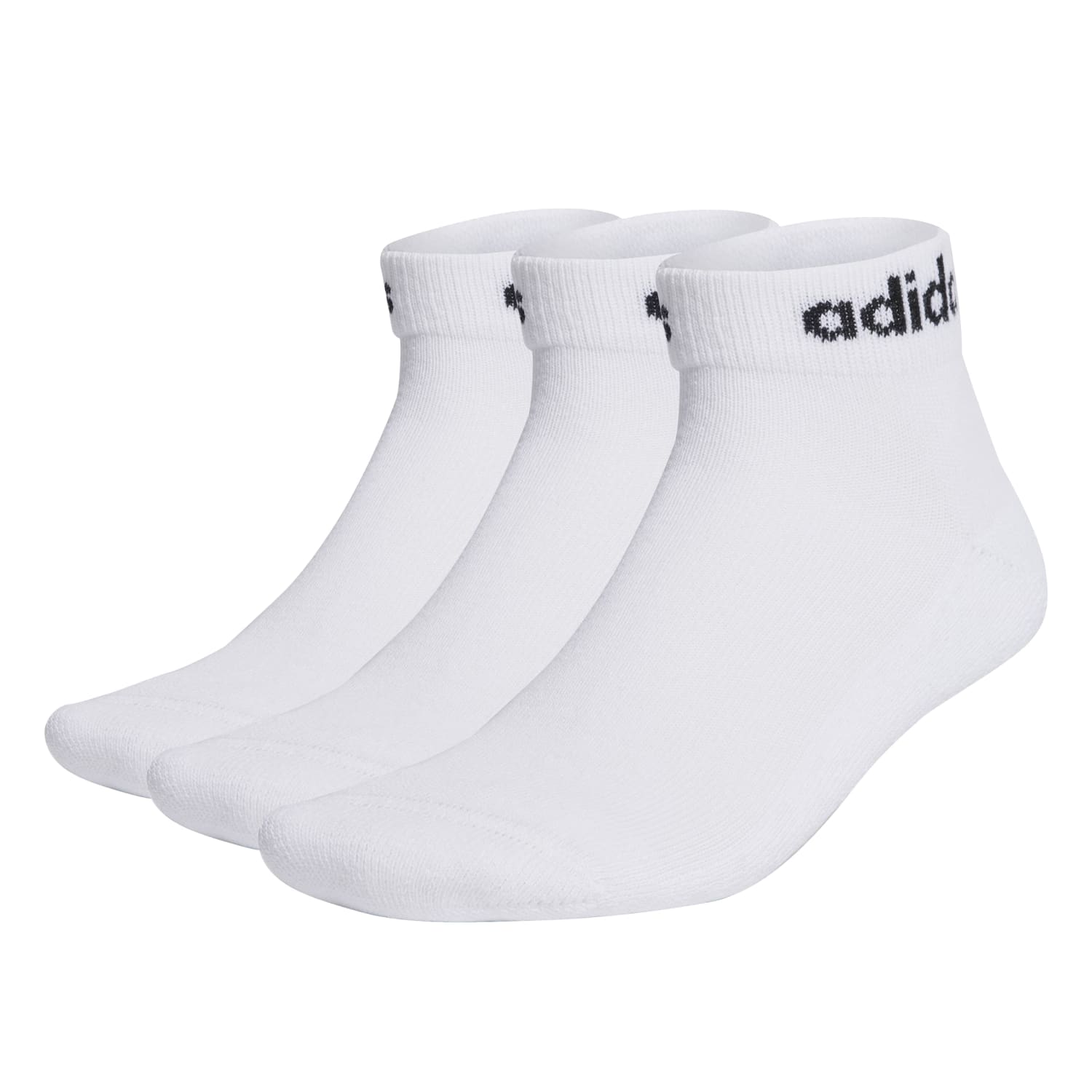 3 PACK MEDIAS HOMBRE ADIDAS LINEAR ACOLCHADAS LARGO AL TOBILLO - 1