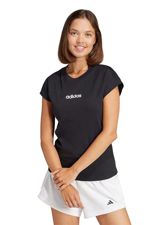 POLO DEPORTIVO MUJER ADIDAS ESSENTIALS ALGODÓN NEGRO - 1