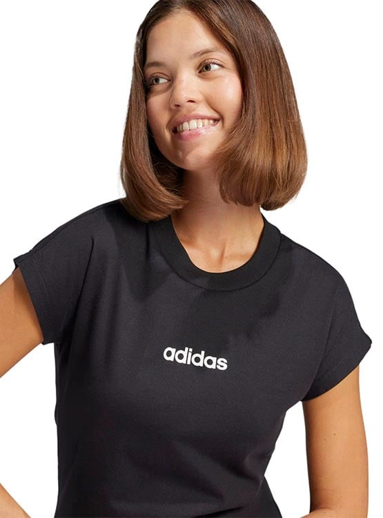POLO DEPORTIVO MUJER ADIDAS ESSENTIALS ALGODÓN NEGRO - 2