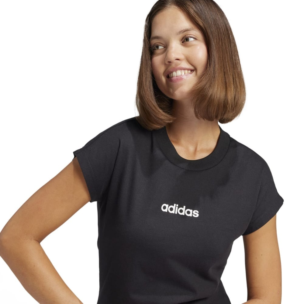 POLO MUJER ADIDAS MANGA CORTA GRAPHICS COE JC8238 ALGODÓN NEGRO - 4