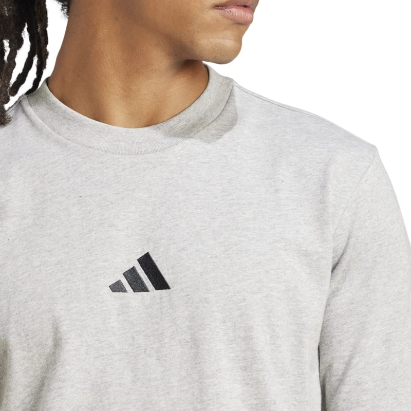 CAMISETA HOMBRE ADIDAS ESSENTIALS ALGODÓN GRIS - 3