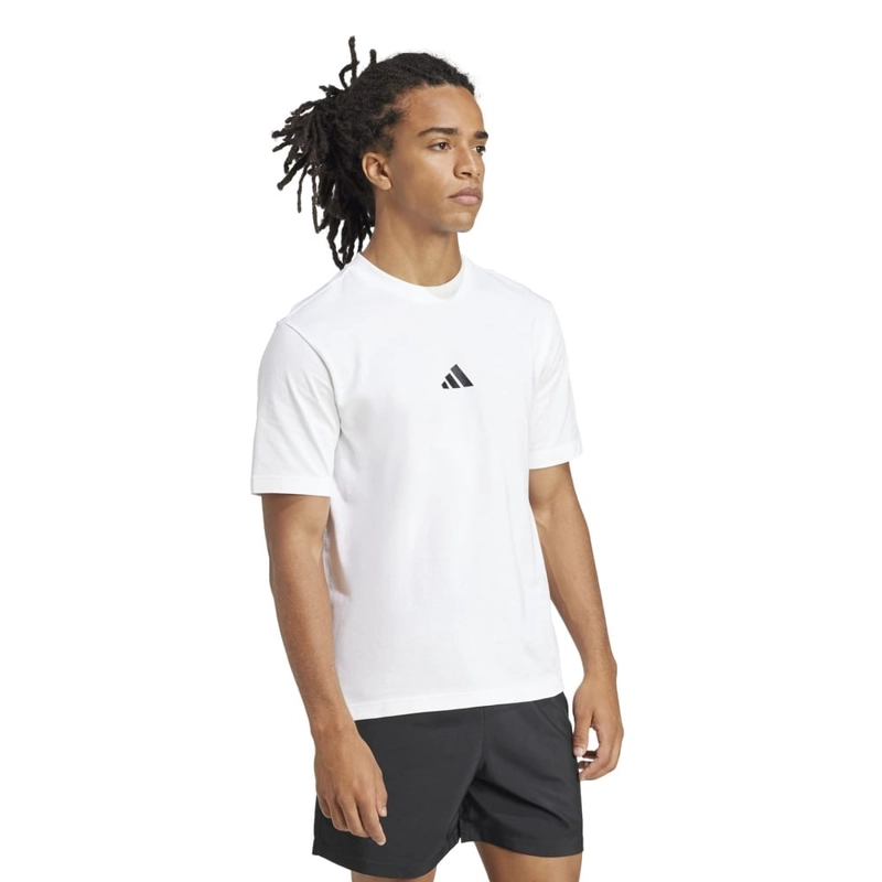 CAMISETA HOMBRE ADIDAS ESSENTIALS ALGODÓN BLANCO - 3